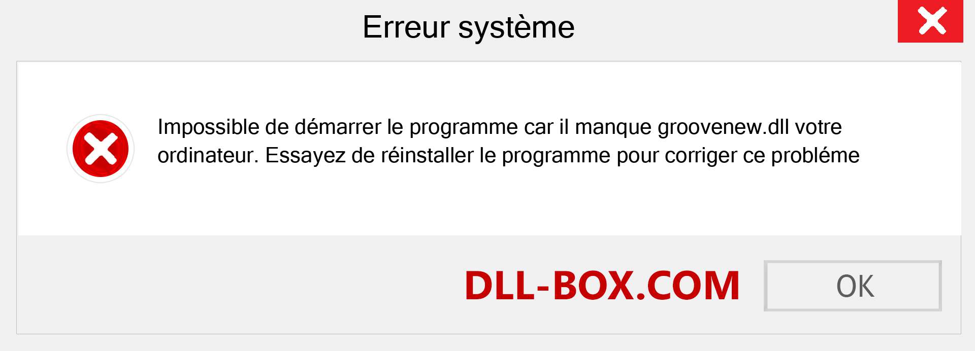 Le fichier groovenew.dll est manquant ?. Télécharger pour Windows 7, 8, 10 - Correction de l'erreur manquante groovenew dll sur Windows, photos, images